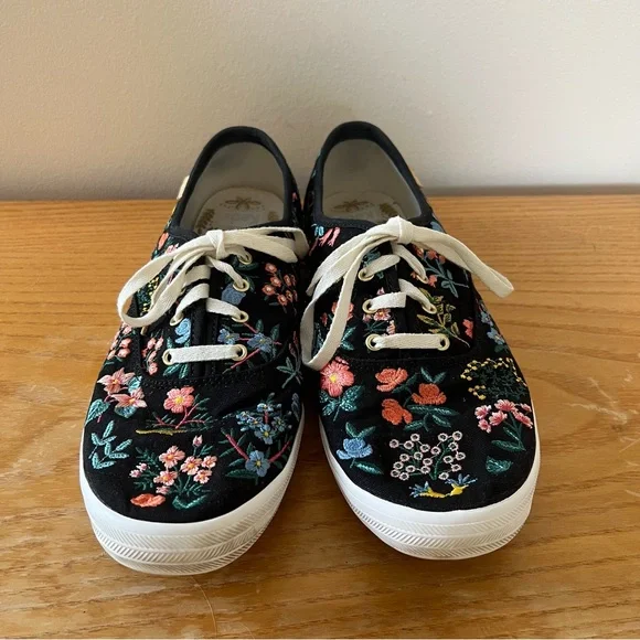 {Keds x Rifle Paper Co} Floral Embroidered Sneakers - Picture 2 of 11